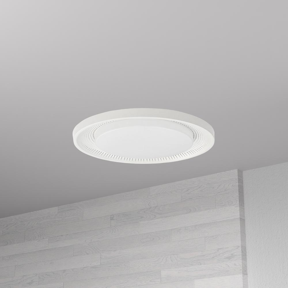 Start2Finish 30W flushmount lighting fixture with white acrylic diffuser, modern ceiling light for indoor spaces
