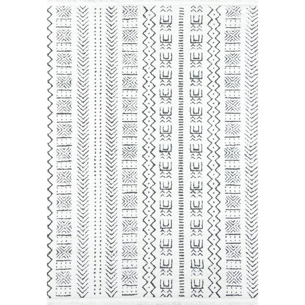 Ivory Modern Rectangle Area Rug by Start2Finish, 5&