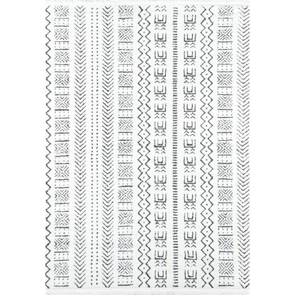 Ivory Modern Rectangle Area Rug by Start2Finish, 5&