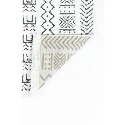 Ivory modern rectangle area rug by Start2Finish, 5&