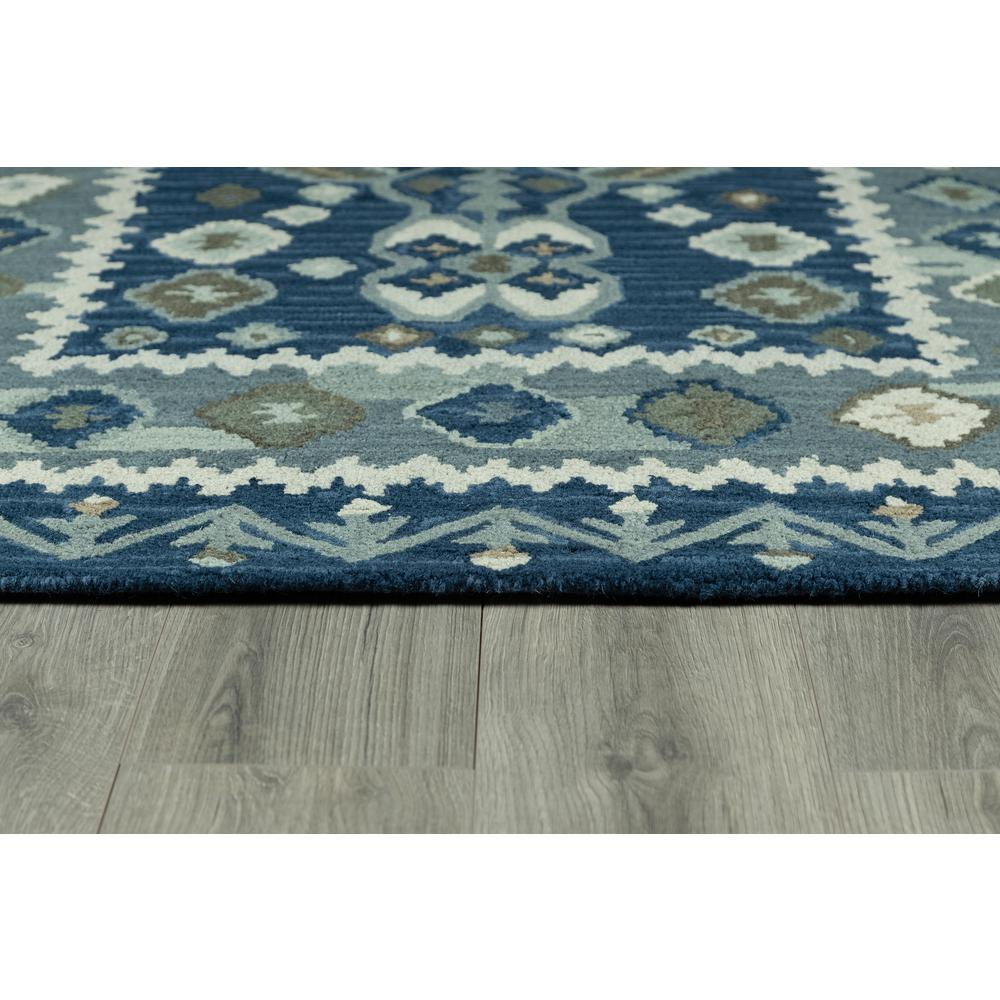 Start2Finish traditional rectangle blue area rug, 3&