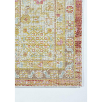 Pink traditional rectangle area rug from Start2Finish with a detailed pattern, measuring 7&