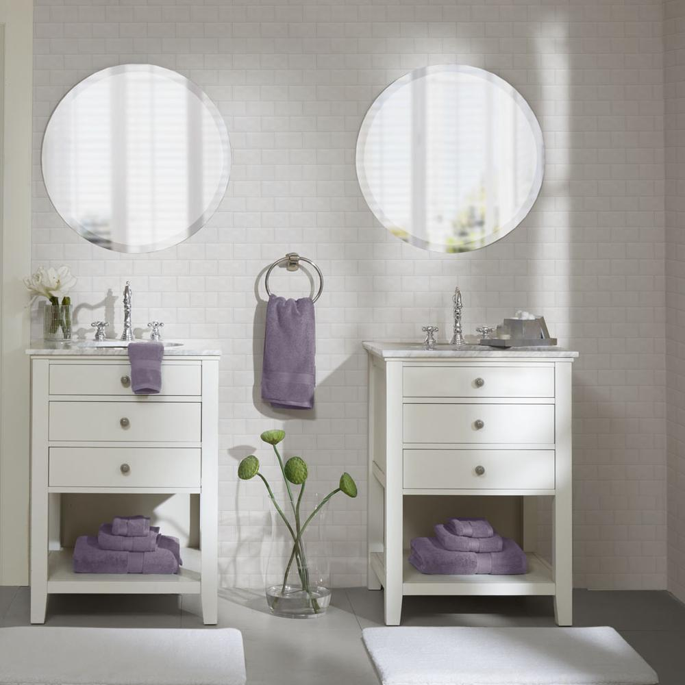 Start2Finish 100% cotton antimicrobial towel set showing eight plush, soft towels folded and stacked for bathroom use.