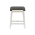 White Serrano Counter Stool by Start2Finish, showcasing a modern, cushioned seating with sleek metal legs for kitchen or bar area.