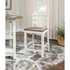 Start2Finish Colm Counter Stool with wooden legs and upholstered seat, shown from a side angle.