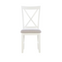 Start2Finish Jane Grey side chair with upholstered seat and wooden legs, showcasing elegant furniture design.