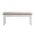 Start2Finish Jane Brown Bench with wooden legs and cushioned seat, designed for versatile indoor and outdoor use.