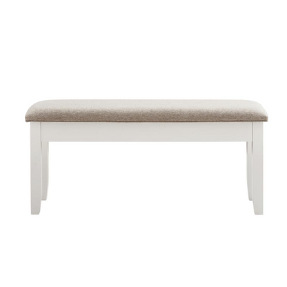 Start2Finish Jane Brown Bench with wooden seat and metal legs, ideal for entryways or living spaces.