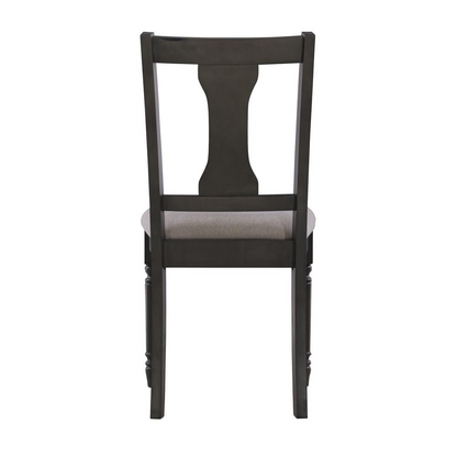 Willow Grey Side Chair by Start2Finish with a sleek, modern design and a grey upholstered seat and backrest.