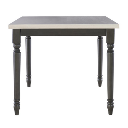 Willow Grey Dining Table by Start2Finish showing a modern grey wooden table with sleek legs and smooth surface.