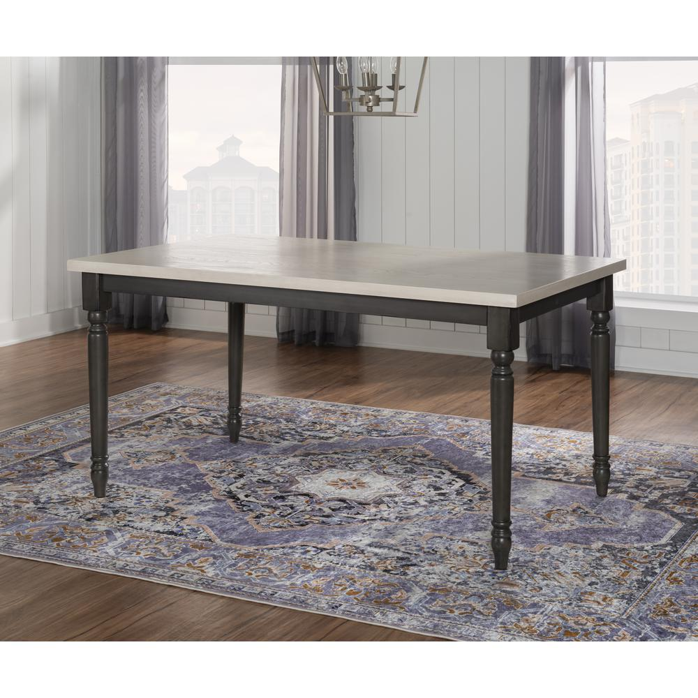 Willow Grey Dining Table by Start2Finish showing a modern rectangular tabletop with sturdy wooden legs.