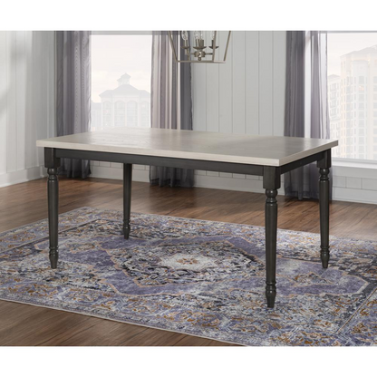 Willow Grey Dining Table by Start2Finish showing a modern rectangular tabletop with sturdy wooden legs.