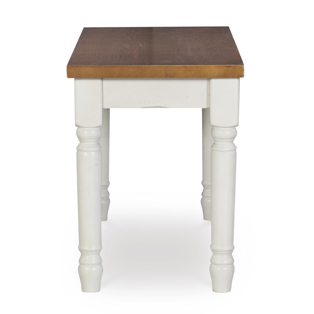 Willow Brown Start2Finish furniture bench with wooden seat and sturdy legs, ideal for entryway or living room decor.