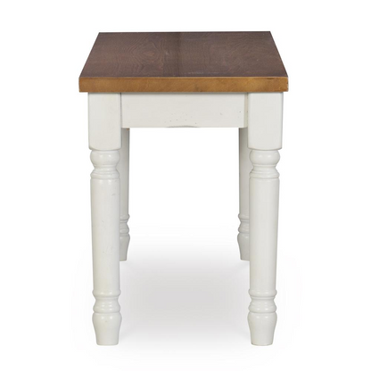 Willow Brown Start2Finish furniture bench with wooden seat and sturdy legs, ideal for entryway or living room decor.