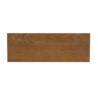 Willow Brown Start2Finish furniture bench with wooden legs and cushioned seat, ideal for entryway or living room decor.