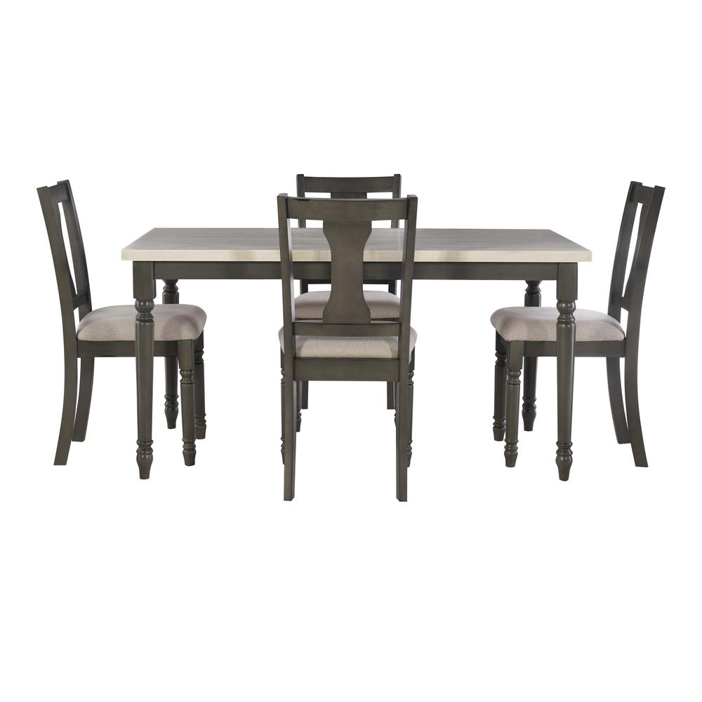 Willow Grey 5-piece furniture set by Start2Finish, includes a sofa, armchair, and coffee table in a modern grey finish.