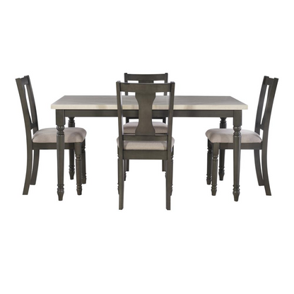 Willow Grey 5-piece furniture set by Start2Finish, includes a sofa, armchair, and coffee table in a modern grey finish.