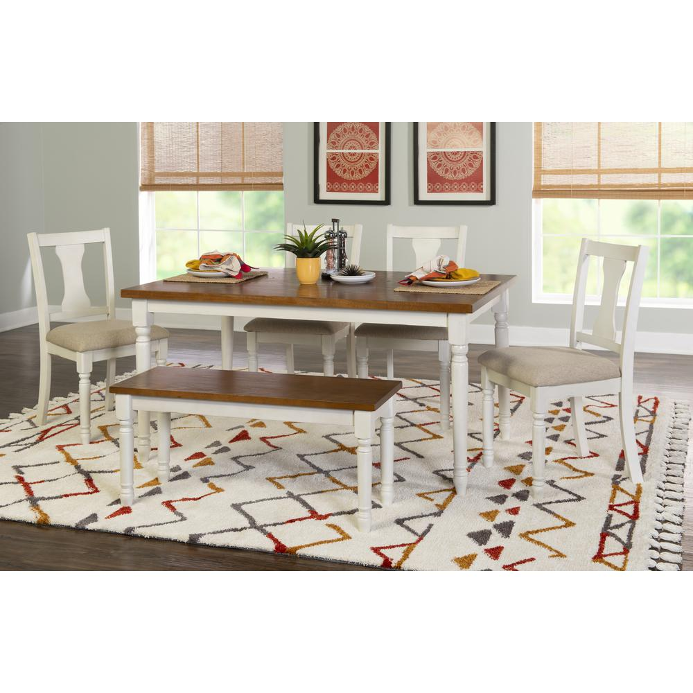 Willow 6-piece brown dining set by Start2Finish, includes table and six matching chairs in a warm wood finish.