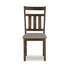 Rustic Turino Umber Side Chair by Start2Finish, showcasing wooden furniture with a natural finish and comfortable seating design.