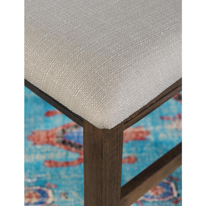 Rustic Turino Umber Side Chair by Start2Finish, showcasing a wooden furniture piece with a sturdy frame and upholstered seat.