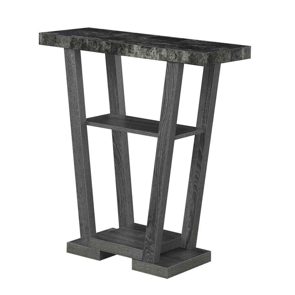 Start2Finish Newport V console table with shelves, featuring a sleek design and multiple storage compartments.