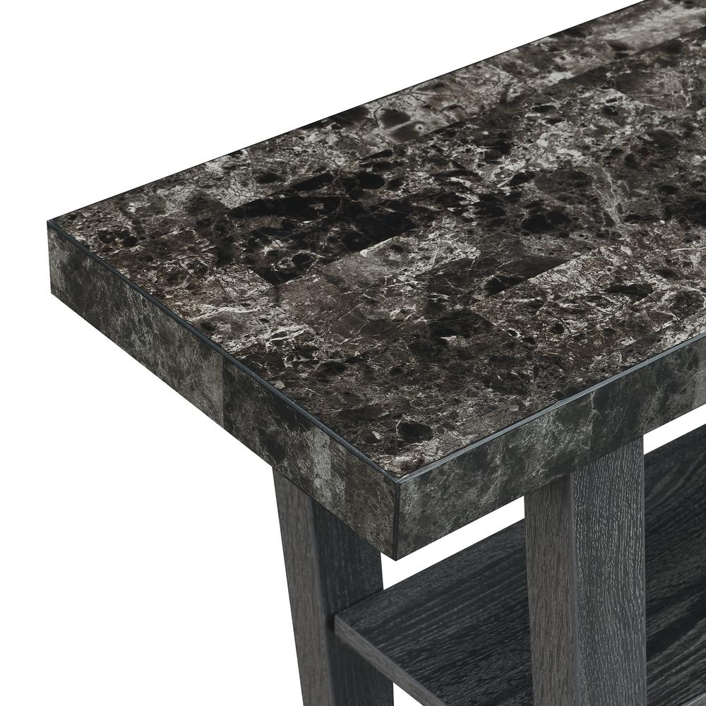 Start2Finish Newport V console table with shelves, featuring a sleek wooden surface and open storage for entryway or living room decor.