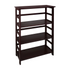 Start2Finish Soho Manhattan 4-shelf bookcase in espresso, 26 inches wide with sturdy wooden shelves and a modern design.
