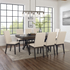 Hayden 9-piece dining table set by Start2Finish with a large table and eight upholstered chairs, perfect for family meals.