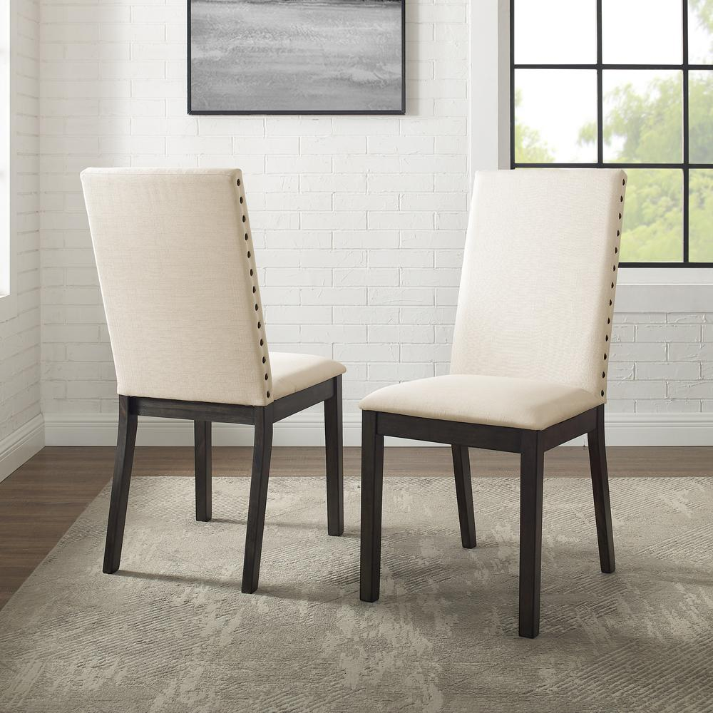 Start2Finish Hayden 2-piece upholstered dining chair set with padded seats and backrests, perfect for modern kitchen or dining room.