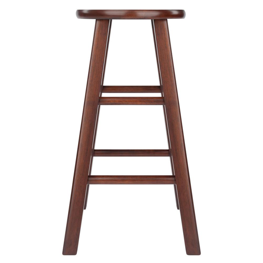 Start2Finish Element Counter Stools 2-Pc Set in walnut wood, featuring sleek modern furniture design with sturdy legs.