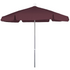 Start2Finish 7.5-foot burgundy hex garden umbrella with 6 ribs, push-up and pin lift, vinyl-coated weave fabric.