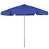 Start2Finish 7.5-foot hex garden umbrella with six ribs, Pacific blue vinyl-coated weave, showcasing its sturdy frame and vibrant fabric