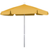 Yellow 7.5-foot hex garden umbrella by Start2Finish with 6 ribs, push-up and pin lift, vinyl-coated weave patio shade.
