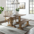 Joanna 4-piece dining table set by Start2Finish with a table, bench, and two upholstered chairs, ideal for family dining.