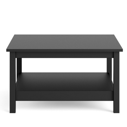 Black matte Madrid coffee table by Start2Finish, modern furniture piece with a smooth surface and sturdy design.