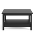 Black matte Madrid coffee table by Start2Finish, modern furniture piece with a smooth surface and sturdy design.
