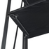 Start2Finish Xtra Folding 4-Tier Bookshelf in black, showcasing its compact, foldable design and multiple storage shelves.
