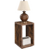 Northfield Admiral End Table with Shelf in barnwood finish, Start2Finish furniture, showcasing a sturdy wooden side table with storage shelf.