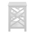 White Titan End Table with shelves from Start2Finish, featuring a modern furniture design and multiple storage compartments.
