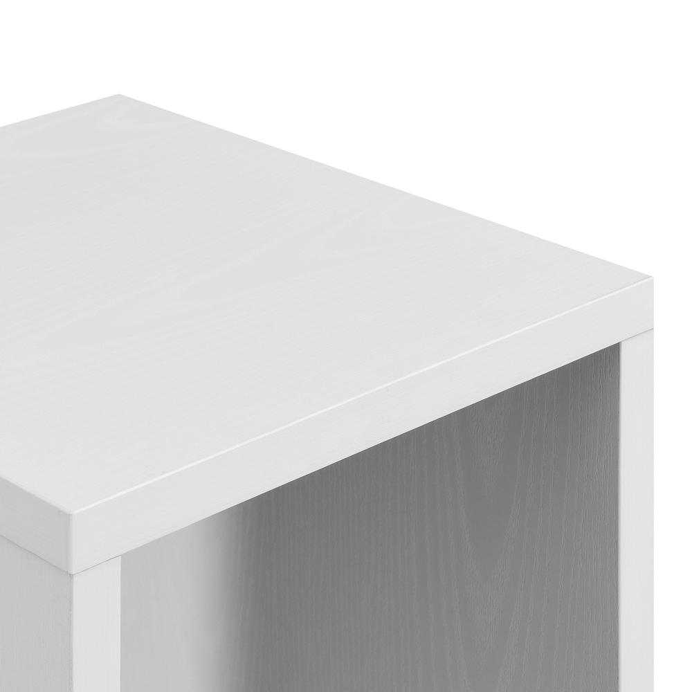 Northfield Admiral white end table with shelf, modern furniture piece featuring a sleek design and open storage space.