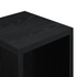 Northfield Admiral end table with shelf in black, modern furniture piece featuring a sleek tabletop and open storage shelf.