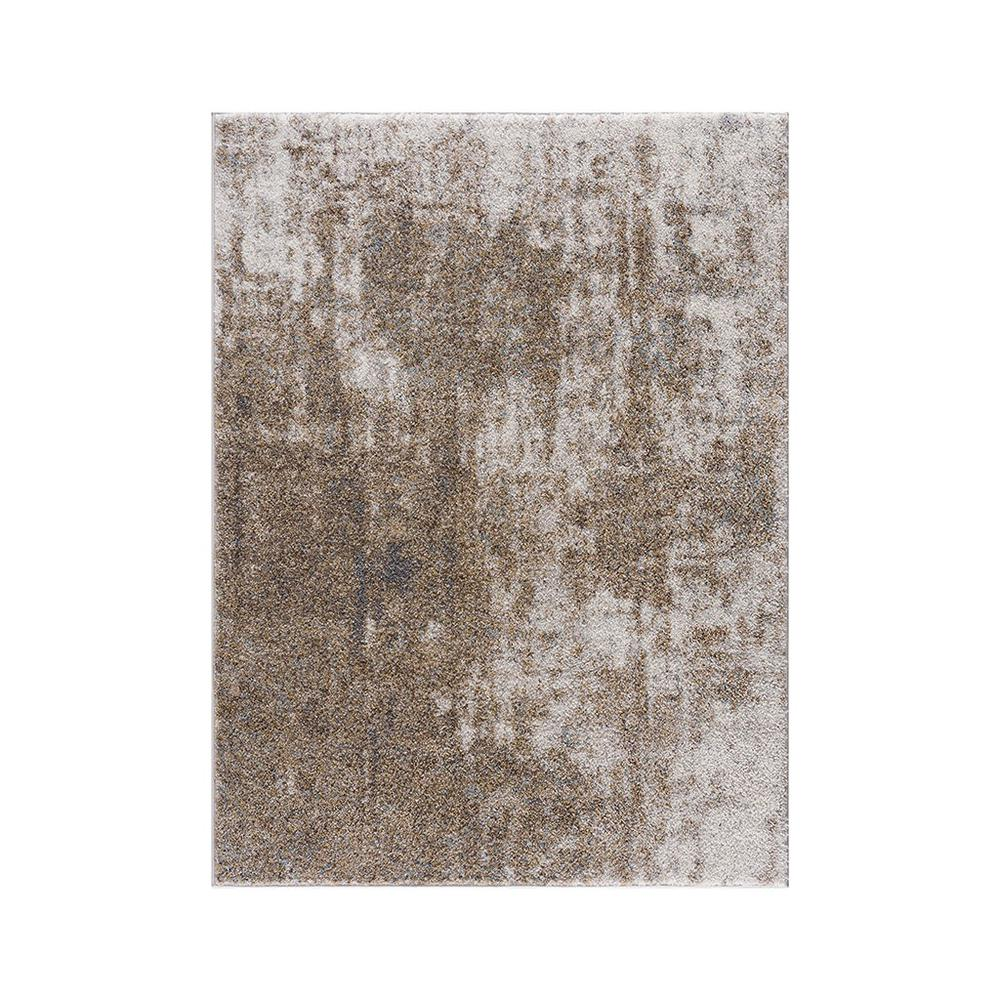 Start2Finish Cozy Shag Abstract Area Rug with soft, plush texture and modern abstract design in neutral tones.