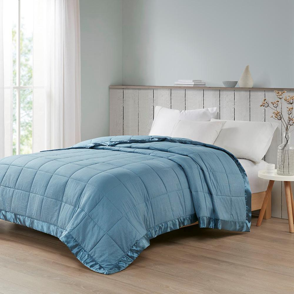 Start2Finish oversized down alternative bedding blanket with satin trim, soft and plush for cozy comfort.