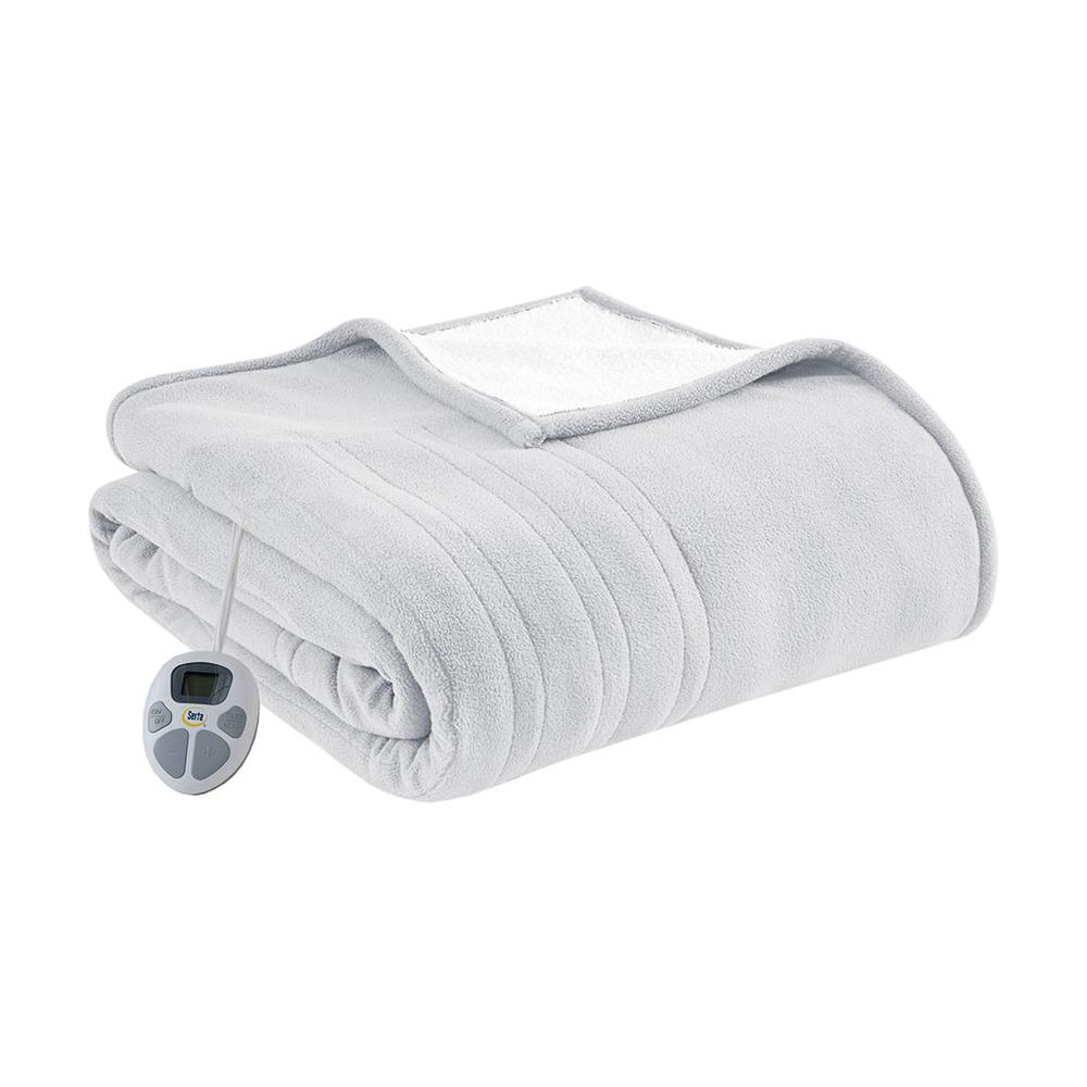Start2Finish heated blanket spread out on a bed, showcasing its soft fabric and control panel for cozy warmth.
