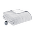 Start2Finish heated blanket spread out on a bed, showcasing its soft fabric and control panel for cozy warmth.