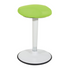 Start2Finish Active Perch seat with white frame and green fabric, adjustable height from 24 to 34 inches, modern furniture piece.