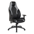 Start2Finish Commander gaming chair in black faux leather with grey accents, ergonomic design and adjustable armrests.