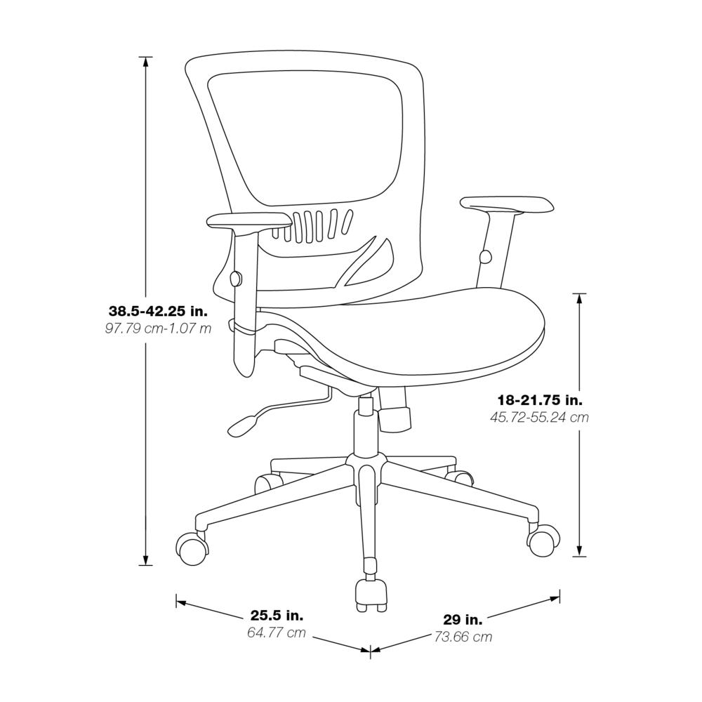 Start2Finish mesh back and seat locking tilt task chair with chrome base, ergonomic office furniture for comfortable seating