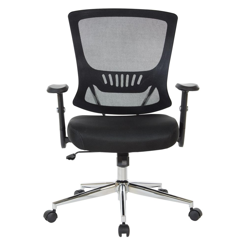 Start2Finish mesh back and seat locking tilt task chair with chrome base, ergonomic office furniture for comfort and support