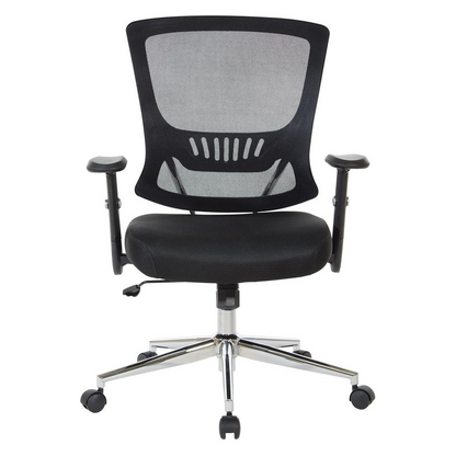Start2Finish mesh back and seat locking tilt task chair with chrome base, ergonomic office furniture for comfort and support